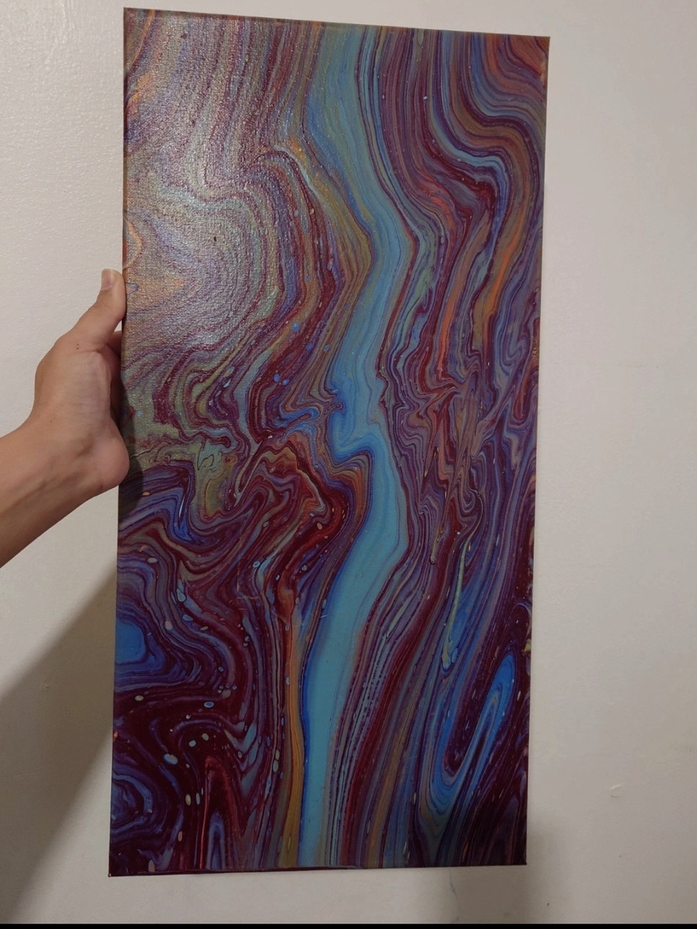 Handpaint/Selfpaint Abstract "River Bed" Highlighting Color Gradients & Movement